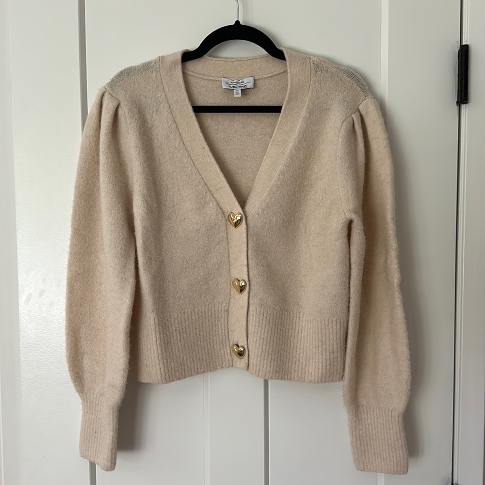 & Other Stories puff sleeve cardigan